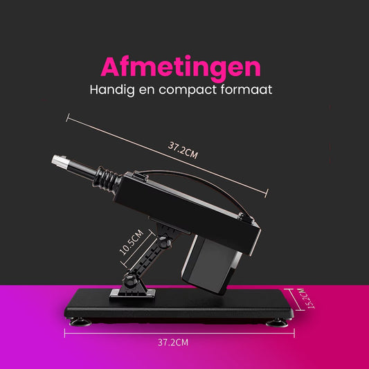 Premes Seksmachine – 8 Opzetstukken & 440 rpm