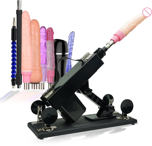Premes Seksmachine – 8 Opzetstukken & 440 rpm
