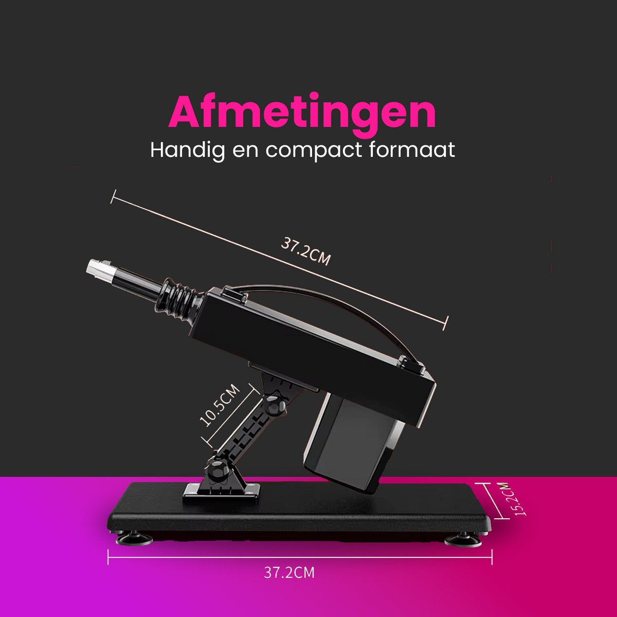 Premes Seksmachine – 8 Opzetstukken & 440 rpm